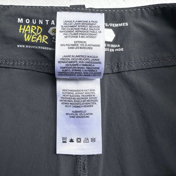 MOUNTAIN HARDWEAR 85% nylon 15% spandex grey womens short - 6 - Picture 5 of 6